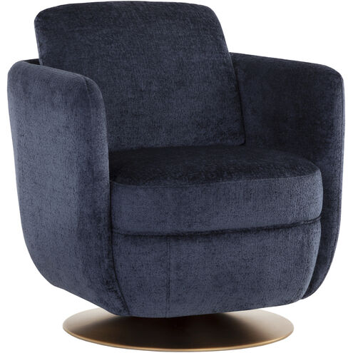 Gilley Bergen Navy Swivel Lounge Chair, Swivel